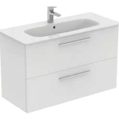 Ideal standard i.life a baderomsmøbel 1040x460 matt hvit m/krom håndtak