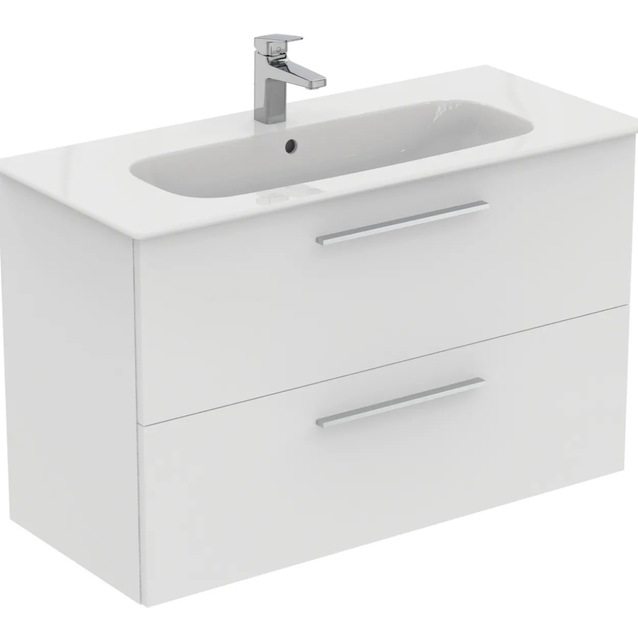 Ideal standard i.life a baderomsmøbel 1040x460 matt hvit m/krom håndtak