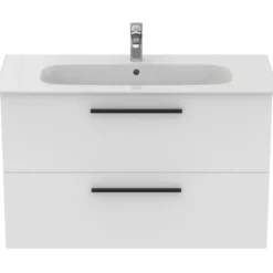 Ideal standard i.life a baderomsmøbel 1040x460 matt hvit m/sort håndtak