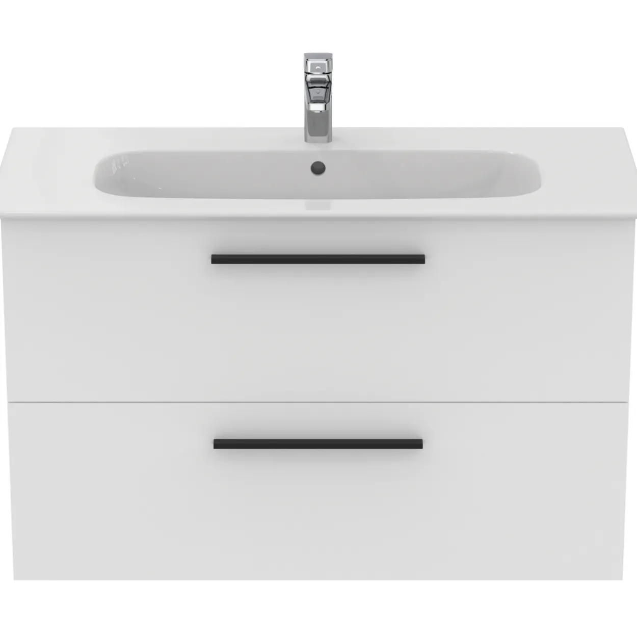 Ideal standard i.life a baderomsmøbel 1040x460 matt hvit m/sort håndtak