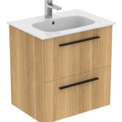 Ideal standard i.life a baderomsmøbel 640x460 natural oak m/sort håndtak