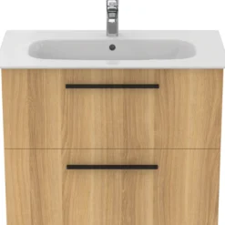 Ideal standard i.life a baderomsmøbel 840x460 natural oak m/sort håndtak