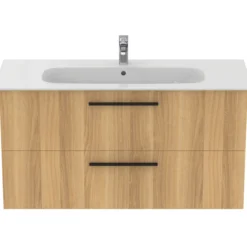 Ideal standard i.life a baderomsmøbel 1240x460 natural oak m/sort håndtak