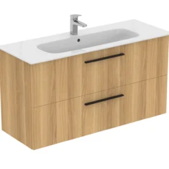 Ideal standard i.life a baderomsmøbel 1240x460 natural oak m/sort håndtak