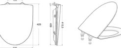 Ifø toalettsete med quick release, hardplast