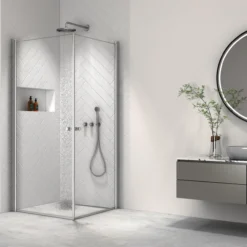 Innovation lusso dusjdør 70x195 cm krom 8mm