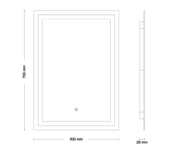 Jokey frame light 2 lysspeil 50x70 cm