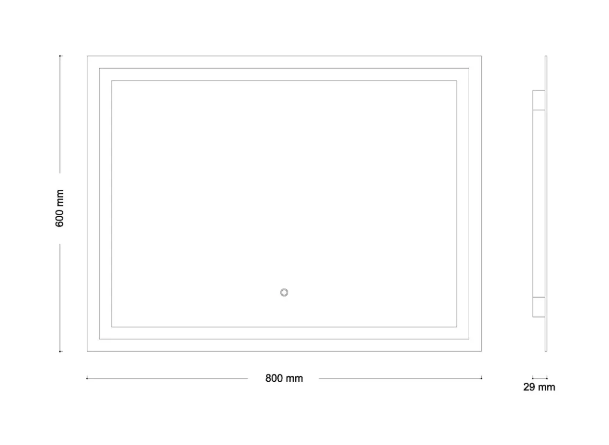 Jokey frame light 3 lysspeil 80x60 cm