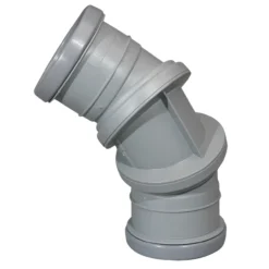 Jotiflex 75mm bend 0-90° dobbelmuffe grå
