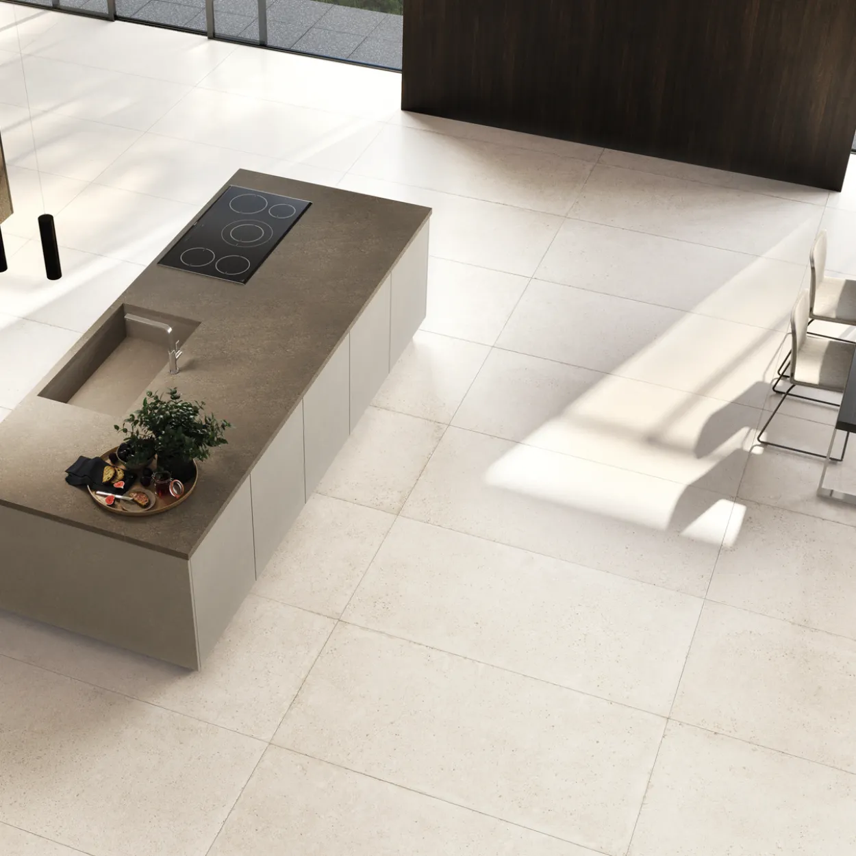 Konkrete bianco 60x120 9,5mm