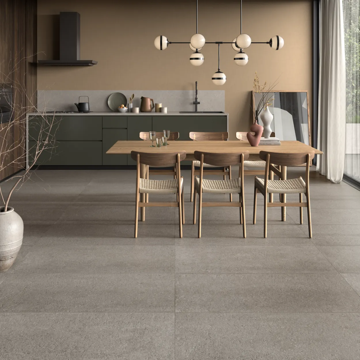 Konkrete cenere 60x60 9,5mm
