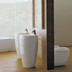 Laufen il bagno alessi frittstående servant ø53 cm u/armaturhull lcc hvit