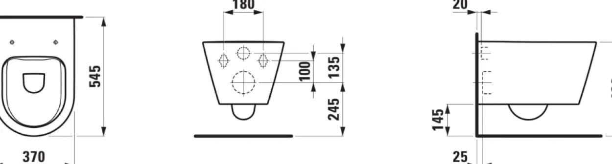 Laufen kartell rimless veggskål m/toalettsete