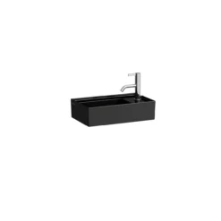 Laufen kartell servant 46x28 cm høyre u/overløp sort