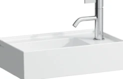 Laufen kartell servant 46x28 cm lcc høyre u/overløp hvit
