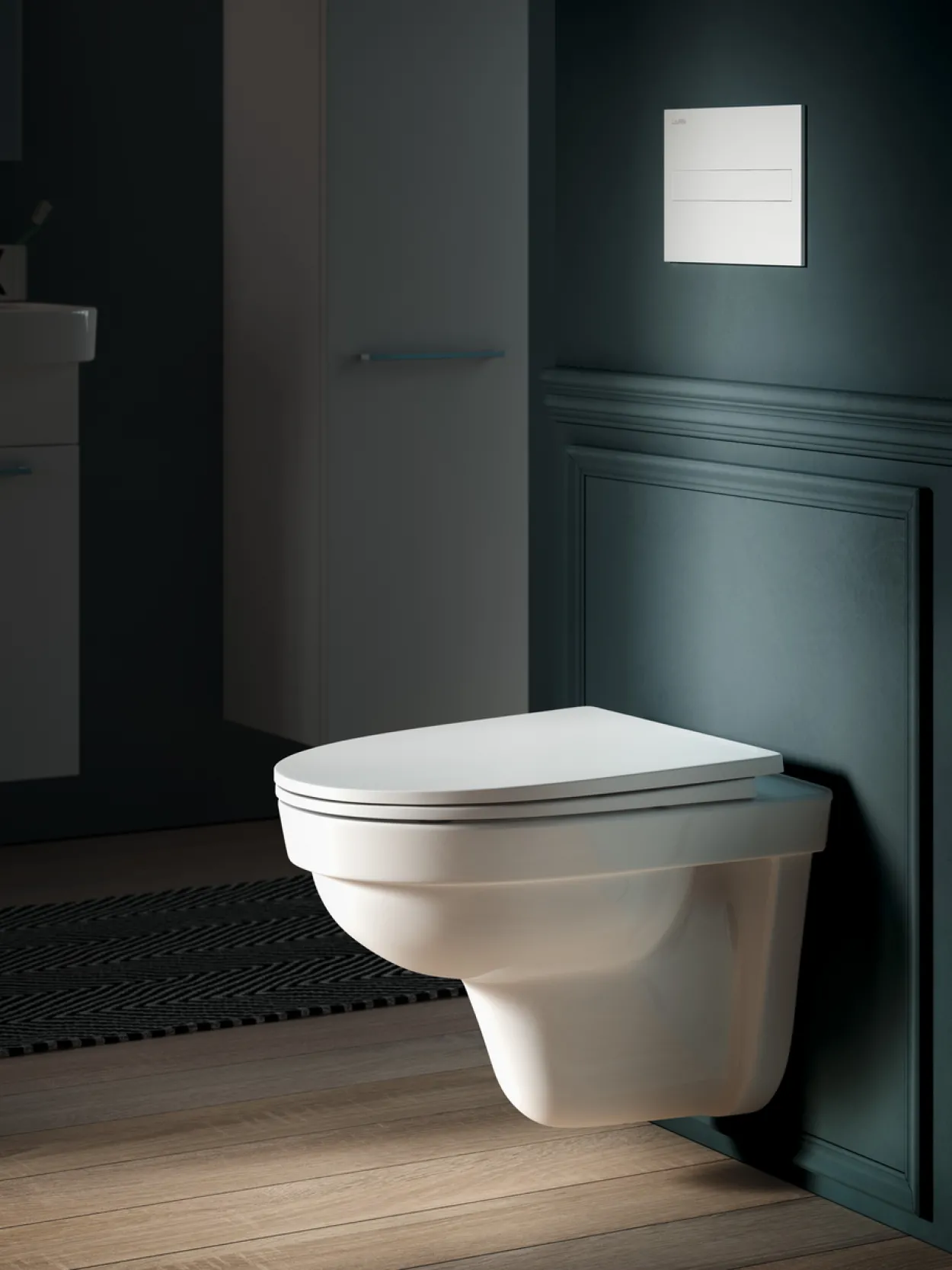 Laufen kompas toalettsete med soft-close og quick release, hvit