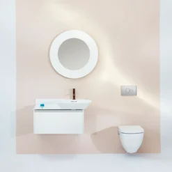Laufen lis trykkplate aw106 krom/børstet stål