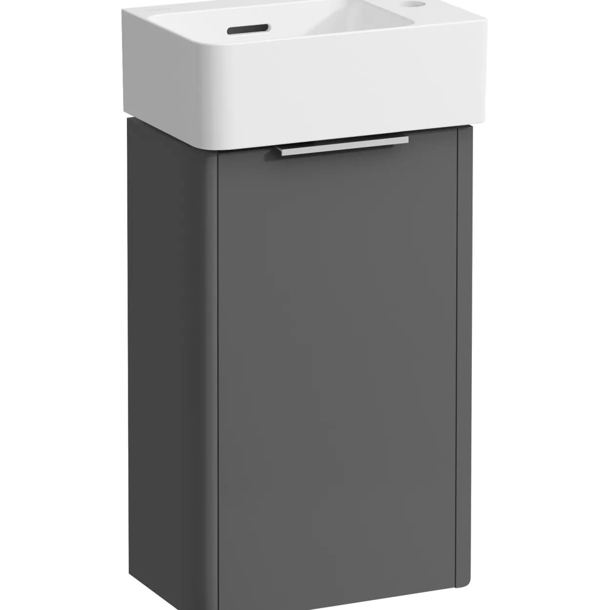 Laufen møbelpakke base m/ saphirkeramik servant og 1 dør, traffic grey