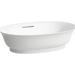 Laufen new classic saphirkeramik oval servant 55 cm m/overløp, hvit