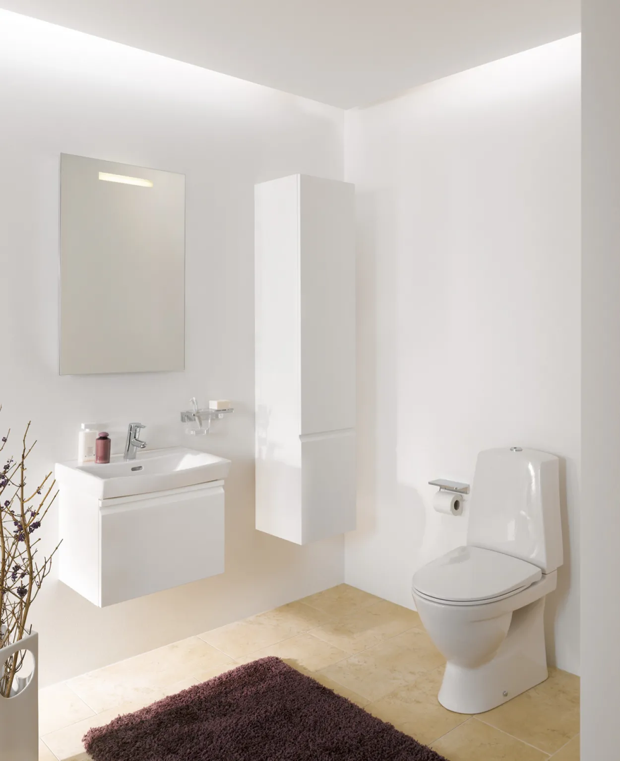 Laufen pro n servantskap 77 cm 1 skuff & plassebesparende vannlås hvit matt
