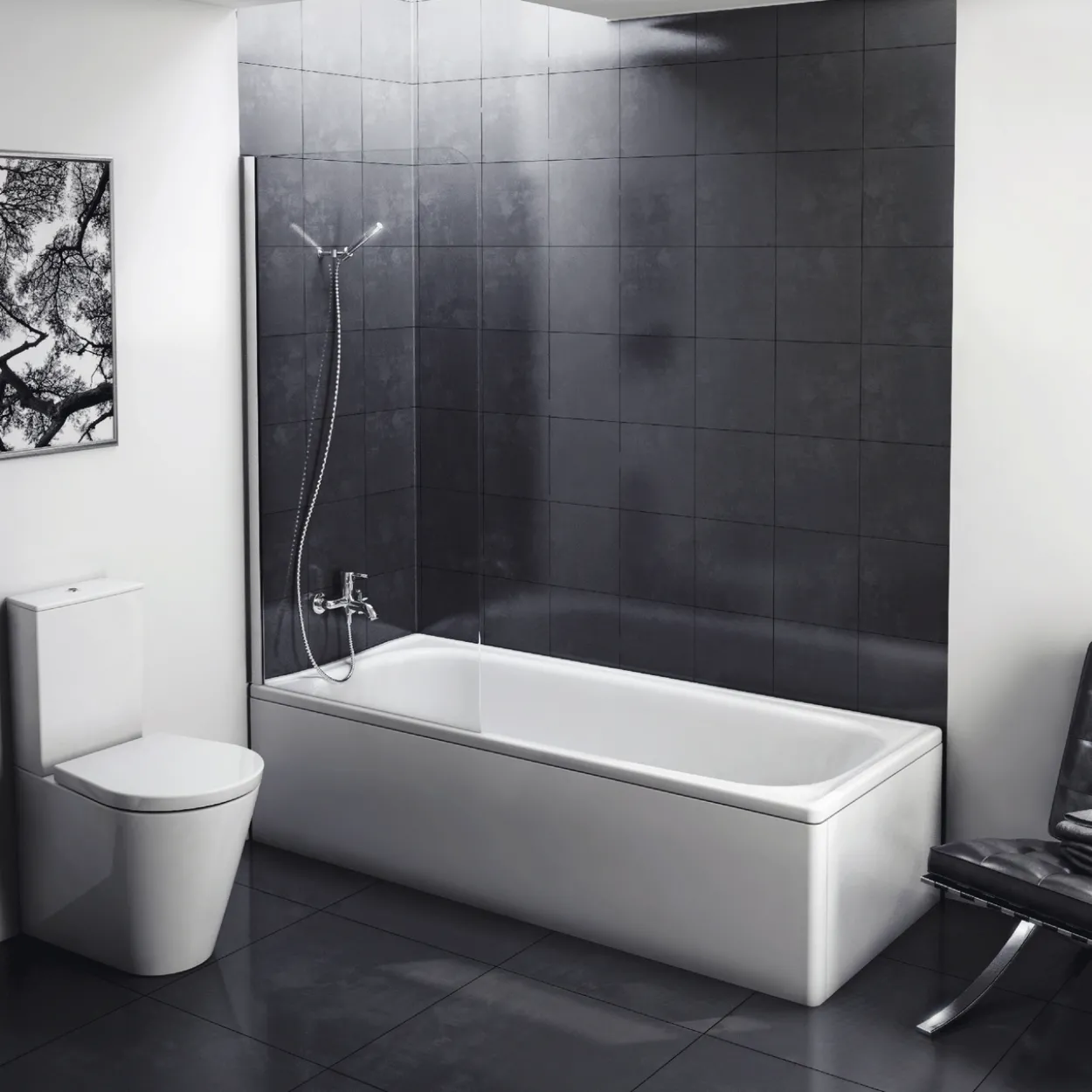 Laufen stålbadekar milano 170 cm inkl. ben
