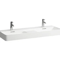 Laufen val saphirkeramik dobbel servant 120 cm hvit