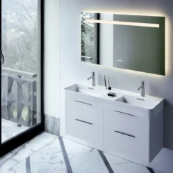 Laufen val saphirkeramik dobbel servant 120 cm hvit