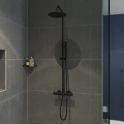 Lavabo argo komplet dusjsett matt sort
