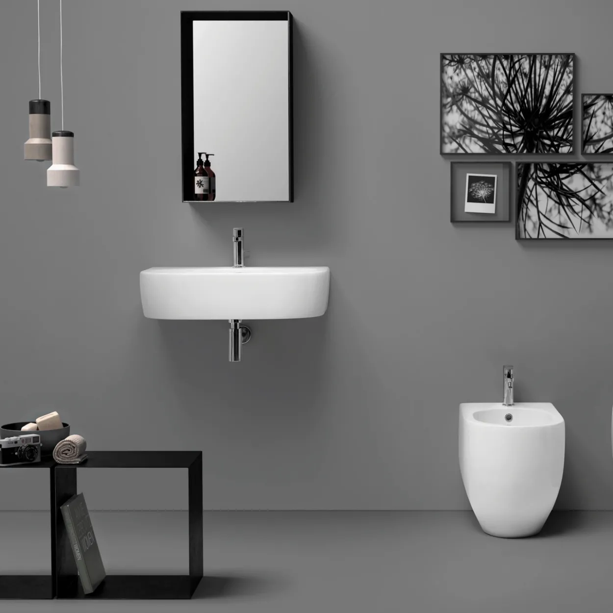 Lavabo flo 60 porselen servant hvit