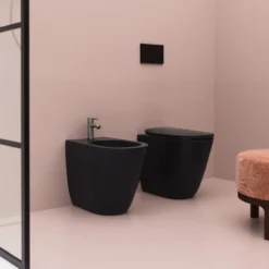 Lavabo glomp btw bidét matt sort