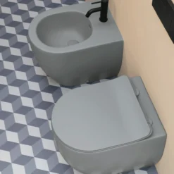 Lavabo glomp mini rimless vegghengt toalett matt grå