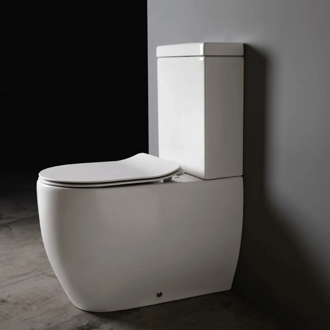 Lavabo glomp rimless gulvstående toalett matt hvit
