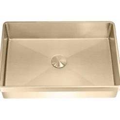 Lavabo high servant m/bunnventil pvd messing