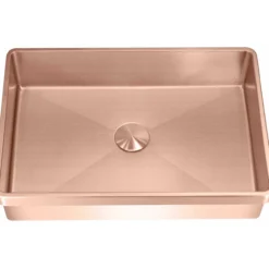 Lavabo high servant m/bunnventil pvd kobber