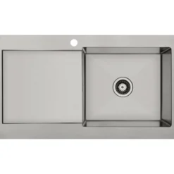 Lavabo kubus 90 r soft kjøkkenvask rustfritt stål