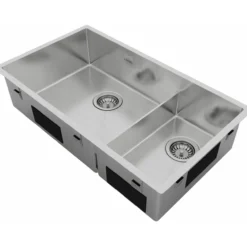 Lavabo kubus 780 soft slim dobbel kjøkkenvask rustfritt stål
