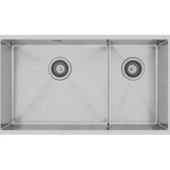 Lavabo kubus 780 soft slim dobbel kjøkkenvask rustfritt stål