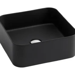 Lavabo mate slim 40x40 porselen servant matt sort