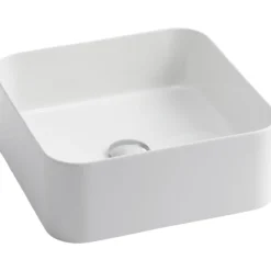 Lavabo mate slim 40x40 porselen servant hvit