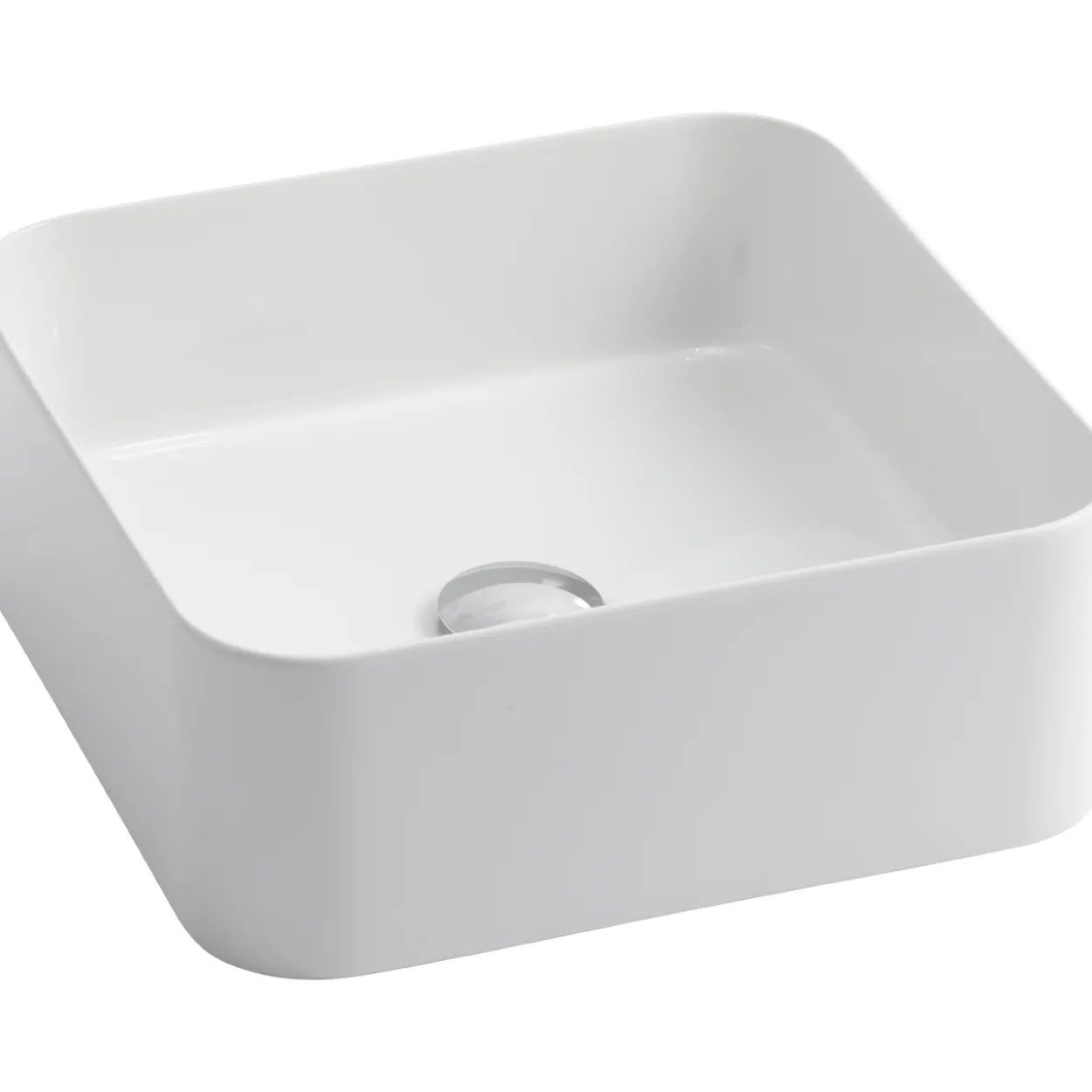 Lavabo mate slim 40x40 porselen servant hvit