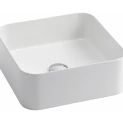 Lavabo mate slim 40x40 porselen servant hvit