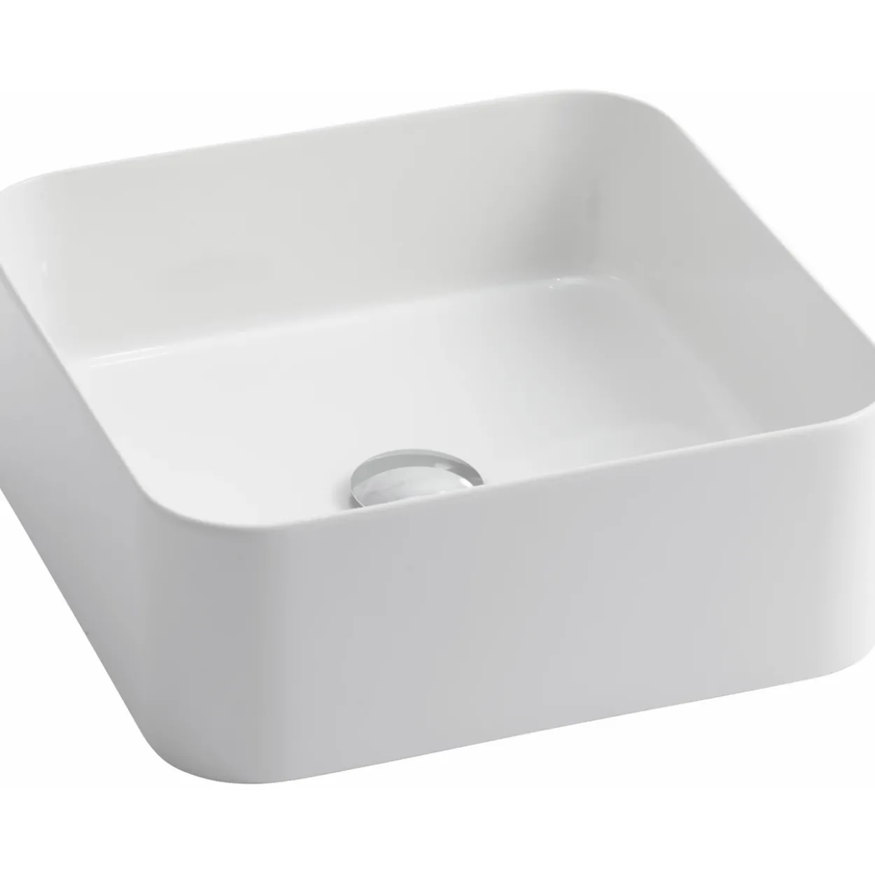 Lavabo mate slim 40x40 porselen servant hvit