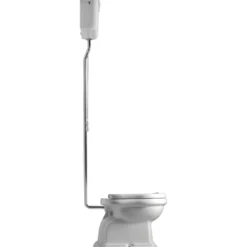 Lavabo retro high toalett m/p-lås hvit m/krom rør