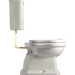Lavabo retro low toalett m/s-lås hvit m/messing rør