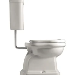 Lavabo retro low toalett m/s-lås hvit m/krom rør