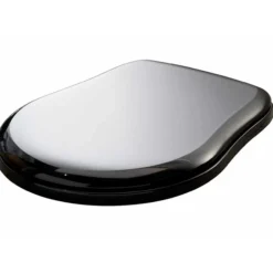 Lavabo retro toalettsete blank sort m/krom beslag