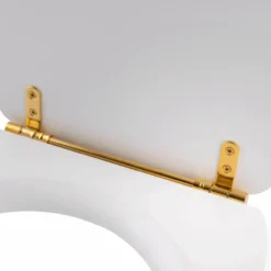 Lavabo retro toalettsete hvit m/messing beslag