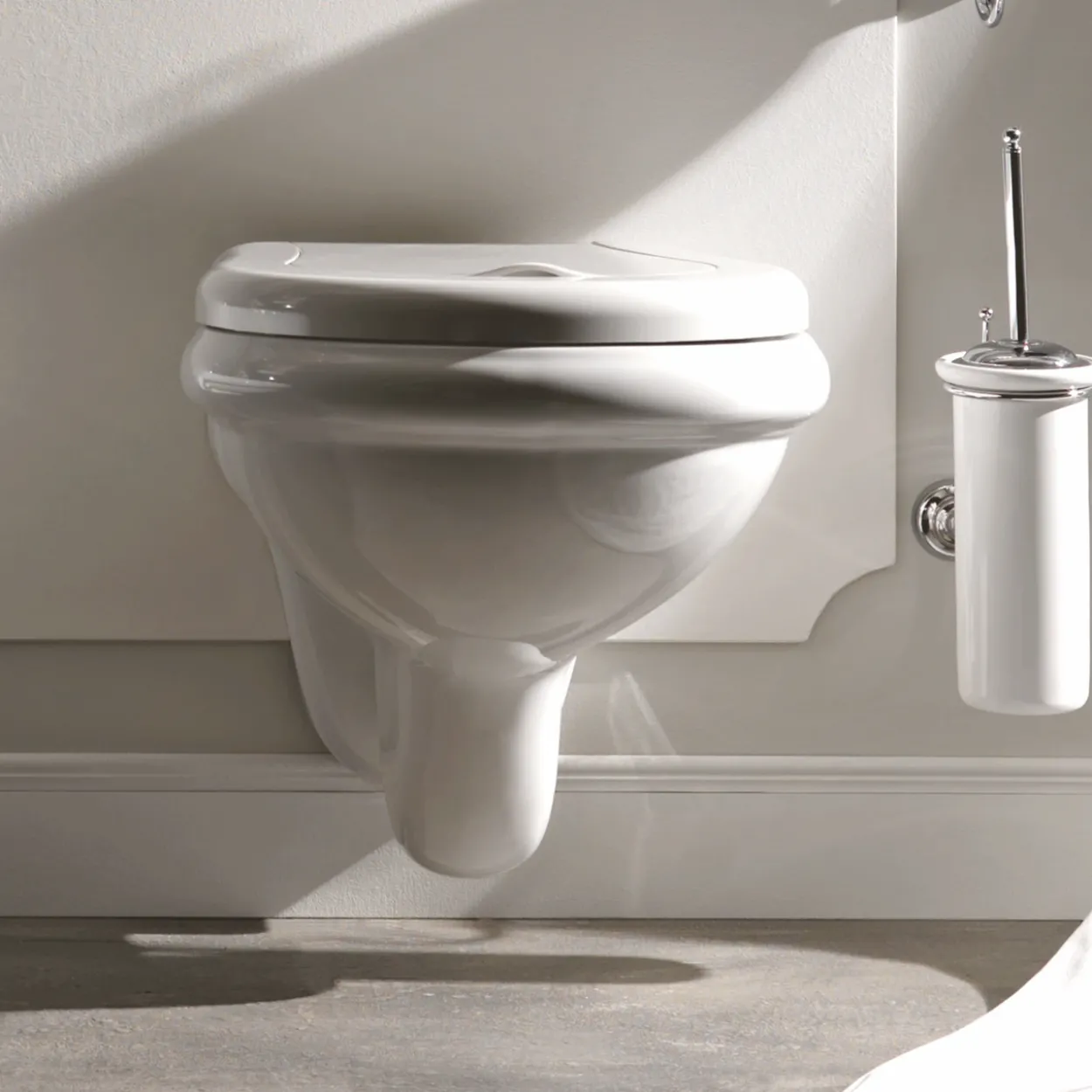 Lavabo retro vegghengt toalett hvit