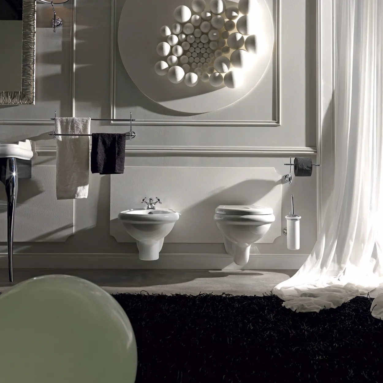 Lavabo retro vegghengt toalett hvit