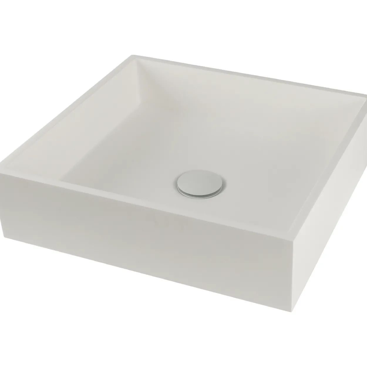 Lavabo solid surface 40 servant hvit